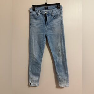 Citizens Of Humanity Rocket Crop high rise skinny Distressed Jeans Sz 26